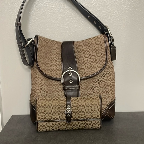 Vintage coach Hobo multi way shoulder bag with matching wallet Bundle - Picture 1 of 12